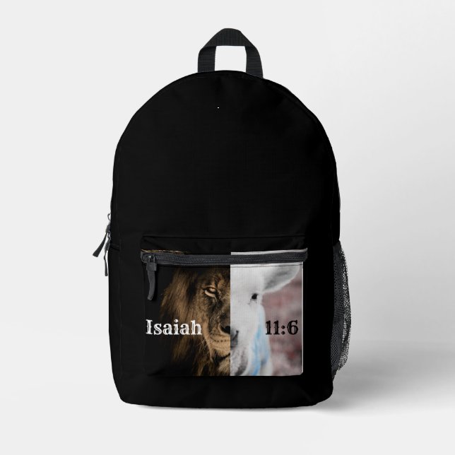 Rucksack der Löwen- und Lamm-Bibel (Vorderseite)
