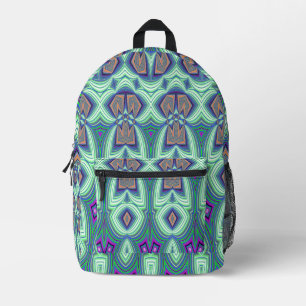 Rucksack, Ein nahtlos klassisches Musterdesign ged Bedruckter Rucksack