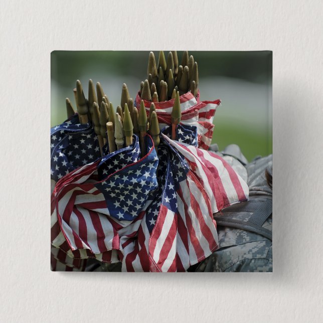 Rucksack eines Soldaten der Armee Button (Vorderseite)