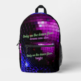 Rucksack für alle Träume in der Disko