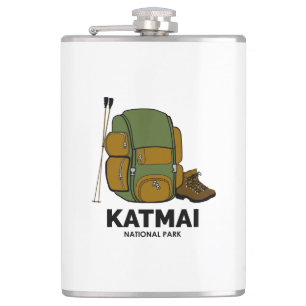 Rucksack für den Katmai Nationalpark Flachmann