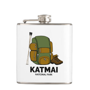 Rucksack für den Katmai Nationalpark Flachmann