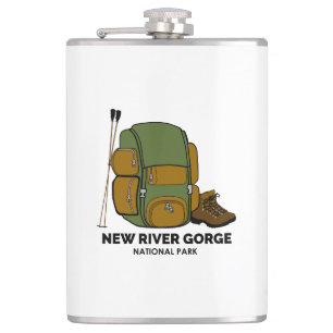 Rucksack für den Nationalpark der New River Gorge Flachmann