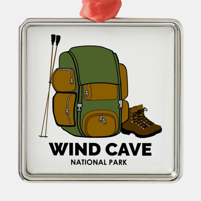 Rucksack für den Nationalpark der Windhöhle Ornament Aus Metall (Vorne)