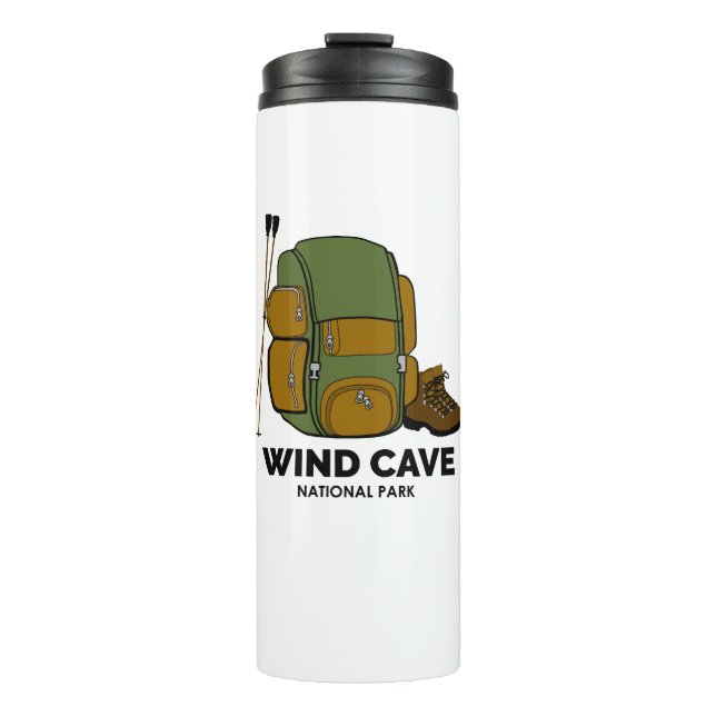 Rucksack für den Nationalpark der Windhöhle Thermosbecher (Vorderseite)