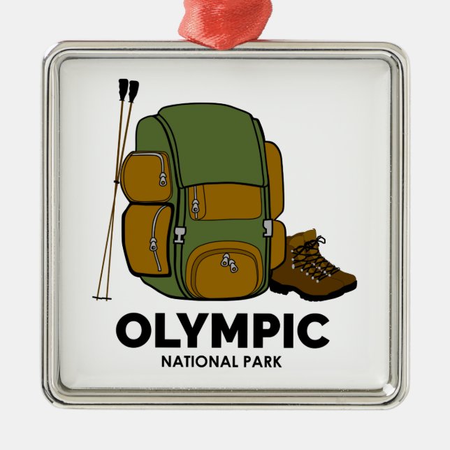Rucksack für den Olympischen Nationalpark Ornament Aus Metall (Vorne)