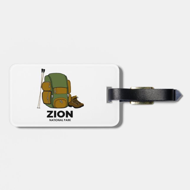 Rucksack für den Zion-Nationalpark Gepäckanhänger (Rückseite horizontal)