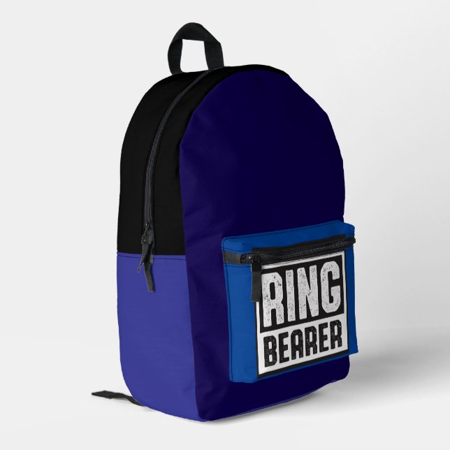 Rucksack für die Umrandung Blau und Schwarz (Rückseitige Ecke links)