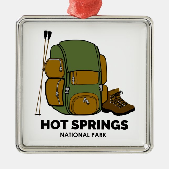 Rucksack für Hot Springs-Nationalparks Ornament Aus Metall (Vorne)