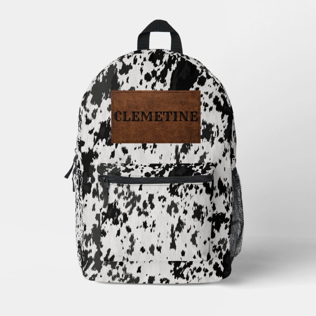 Rucksack für Leder- und Kuhdruck Individuelle Name (Vorderseite)