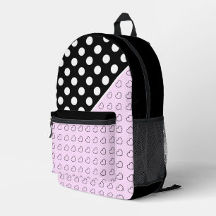 Rucksack für Mädchen in Schwarz und Rosa