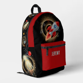 Rucksack für personalisierte Rot- und Schwarz-Rake
