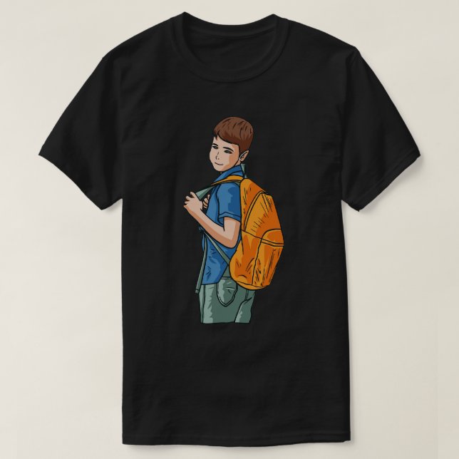 Rucksack für Schulkid T-Shirt (Design vorne)