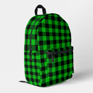 Rucksack für Schwarzweiß und Grüne Karo