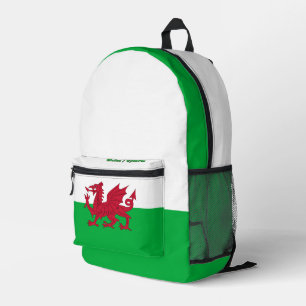 Rucksack für walisische Flagge, Cymru Dragon & Wal