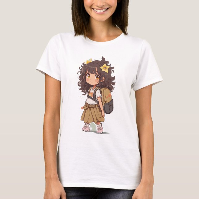 Rucksack-Girl T-Shirt (Vorderseite)