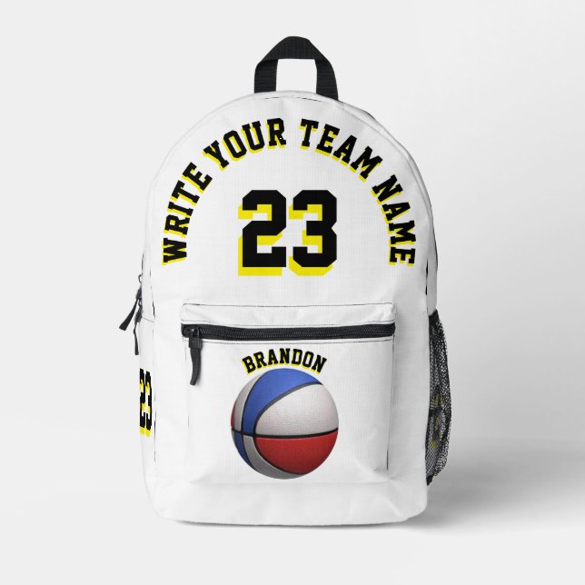 Rucksack Kinder Basketball Sport Schule in Farbe (Vorderseite)