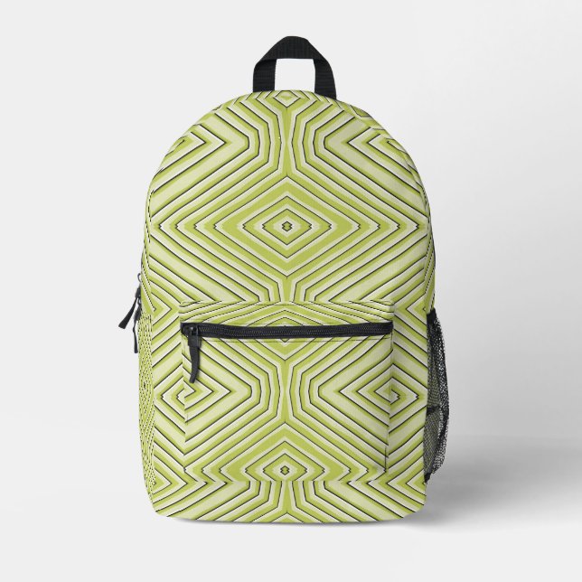 Rucksack, Limones Zickzackdesign Bedruckter Rucksack (Vorderseite)