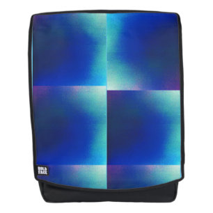 Rucksack mit blau-türkisfarbenem Design