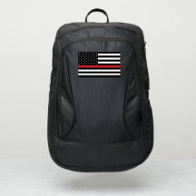 Rucksack mit der dünnen Red Line American Flag