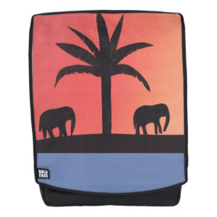 Rucksack mit Elephant Sunset Scene