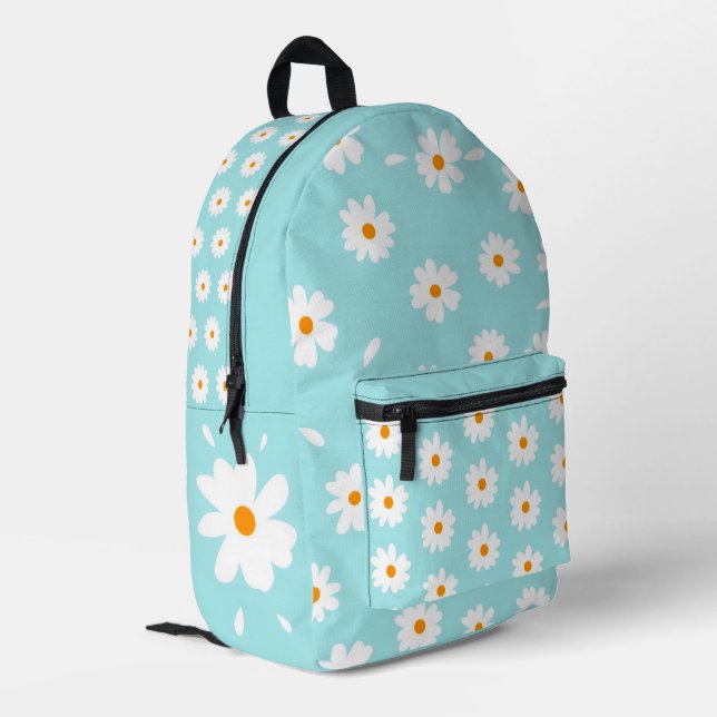 Rucksack mit Gänseblümchen-Muster (Rückseitige Ecke links)