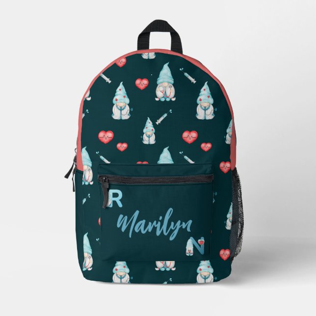 Rucksack mit Gnomen-Design für die gesamte Ausgabe (Vorderseite)
