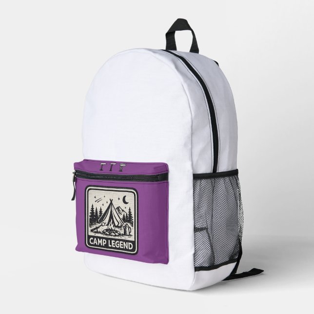 Rucksack mit Grafik Camp Legend (Rückseitige Ecke Rechts)