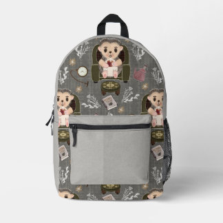 Rucksack mit Holly dem Igel und Kräutertee