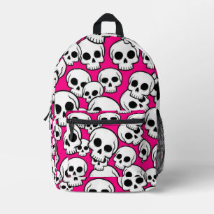Rucksack mit rosa Totenkopfmuster