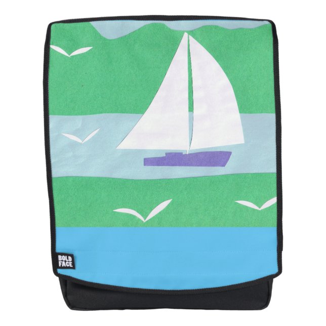 Rucksack mit Sailboat-Design (Vorderseite)