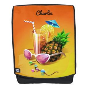 Rucksack mit Tropical Drink individuelle Name