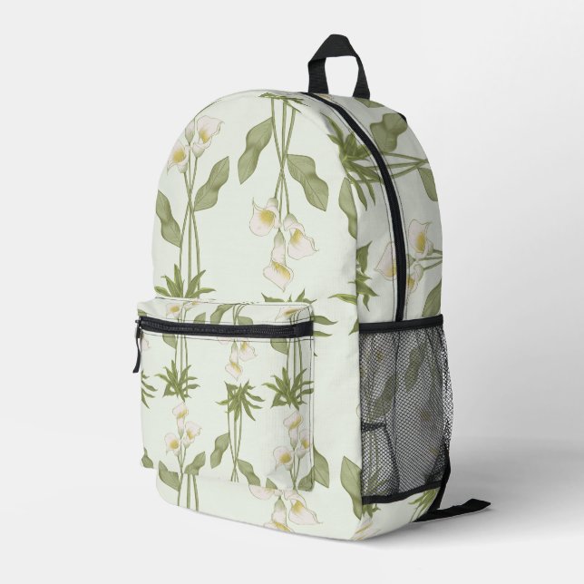 Rucksack mit weißer Blume (Rückseitige Ecke Rechts)