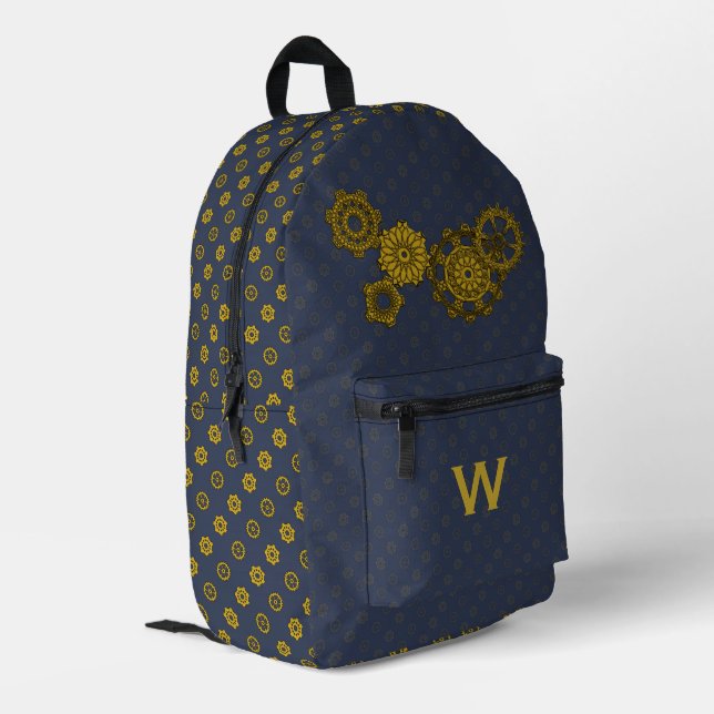 Rucksack mit Wölbedruckten Uhren (Rückseitige Ecke links)