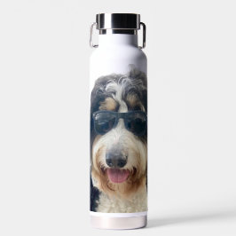 Rucksack passend Bernedoodle mit Sonnenbrille Trinkflasche