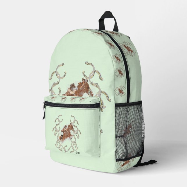 Rucksack: Rennen ist auf Bedruckter Rucksack (Rückseitige Ecke Rechts)