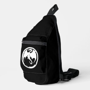 Rucksack-Rucksack aus weißem Drachen Crossbody Bag