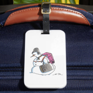 Rucksack-Schneemann-Gepäckanhänger Gepäckanhänger