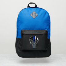 Rucksack Skull Blue Line Skull Polizeibeamte
