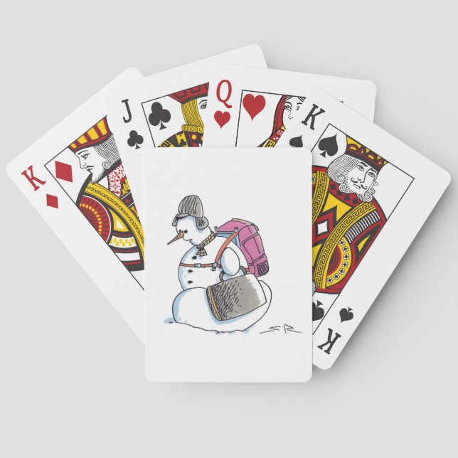 Rucksack Snowman Poker spielt Karten Spielkarten (Rückseite)