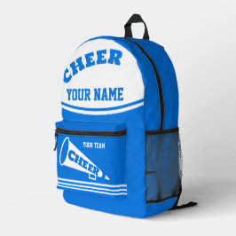 Rucksack-Team Cheerleader Personalisiert blau Bedruckter Rucksack