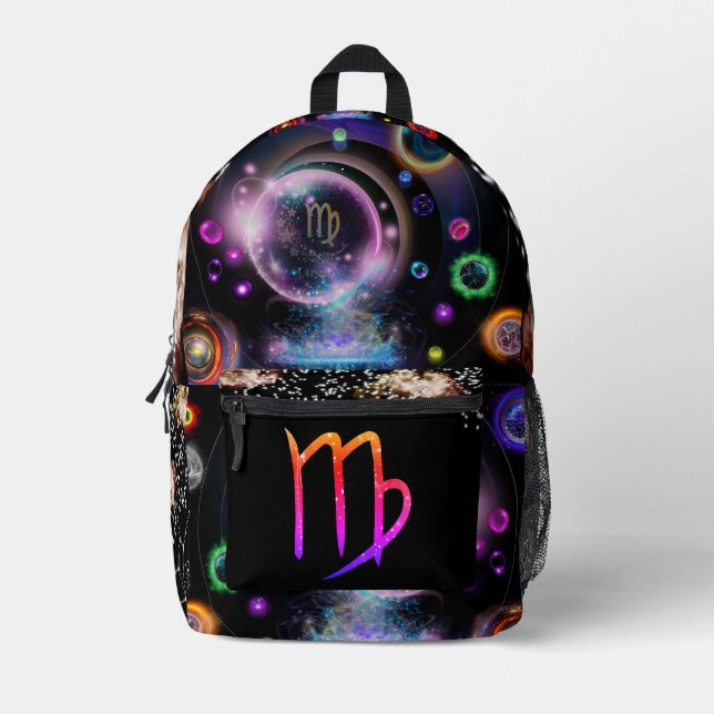 Rucksack Virgo Horoskop, schwarz (Vorderseite)