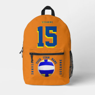 Rucksack-Volleyballspieler Orange Sporttaschen Bedruckter Rucksack