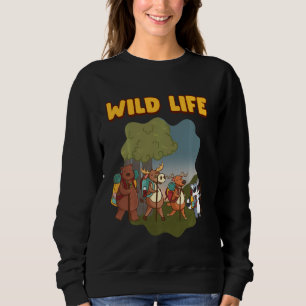 Rucksack Wildlife Shirt Deer Moose Raccoon Bear Hi
