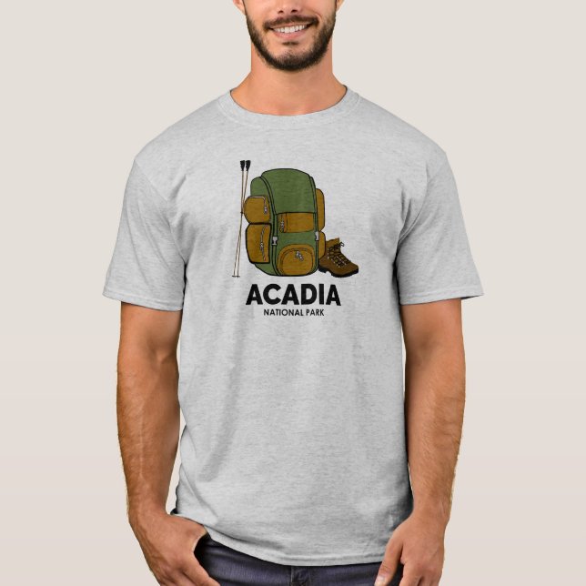 Rucksack zum Acadia Nationalpark T-Shirt (Vorderseite)