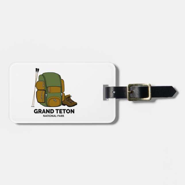 Rucksack zum Grand Teton Nationalpark Gepäckanhänger (Vorderseite horizontal)