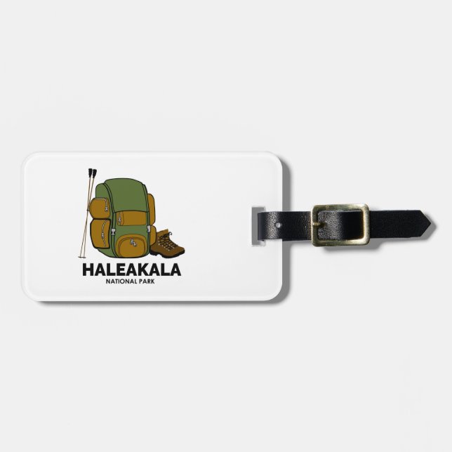 Rucksack zum Haleakala Nationalpark Gepäckanhänger (Vorderseite horizontal)