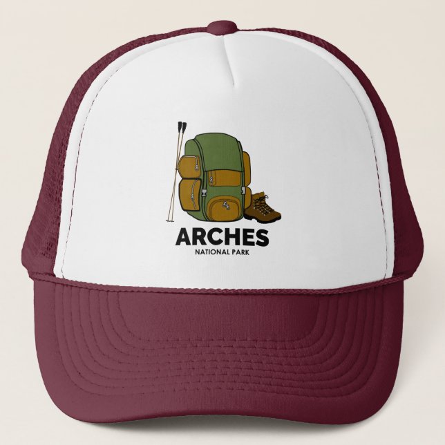 Rucksack zum Nationalpark Arches Truckerkappe (Vorderseite)