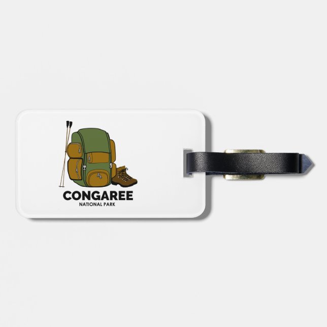 Rucksack zum Nationalpark Congaree Gepäckanhänger (Rückseite horizontal)