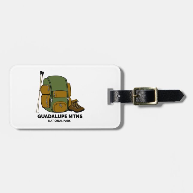 Rucksack zum Nationalpark Guadalupe Gepäckanhänger (Vorderseite horizontal)